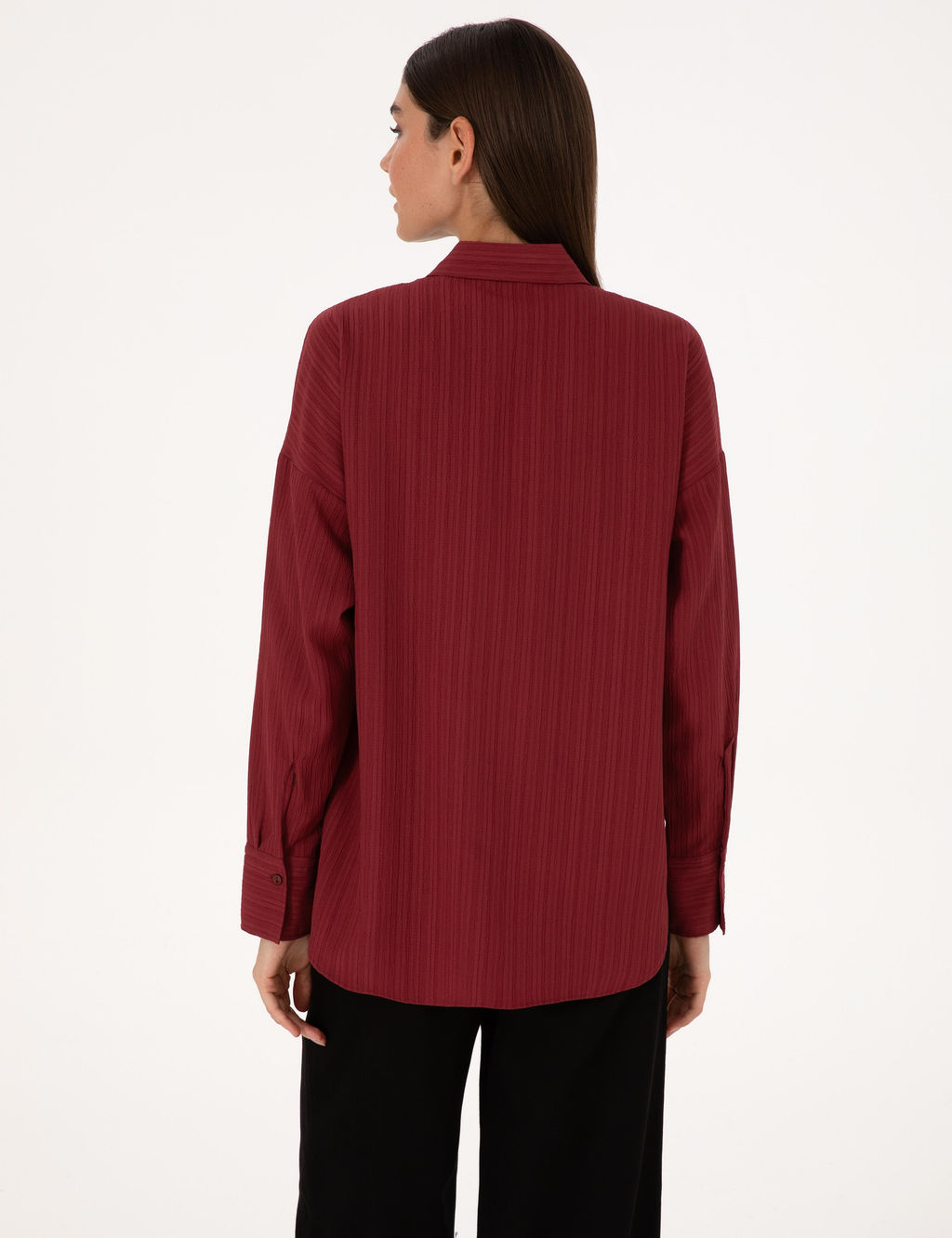 Bordo Oversize Uzun Kollu G_mlek - Pierre cardin фото 5