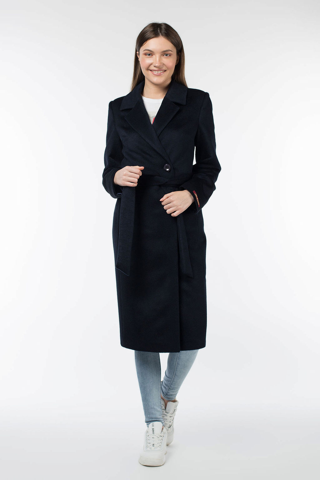 Пальто женское демисезонное (пояс) - El podio фото 12