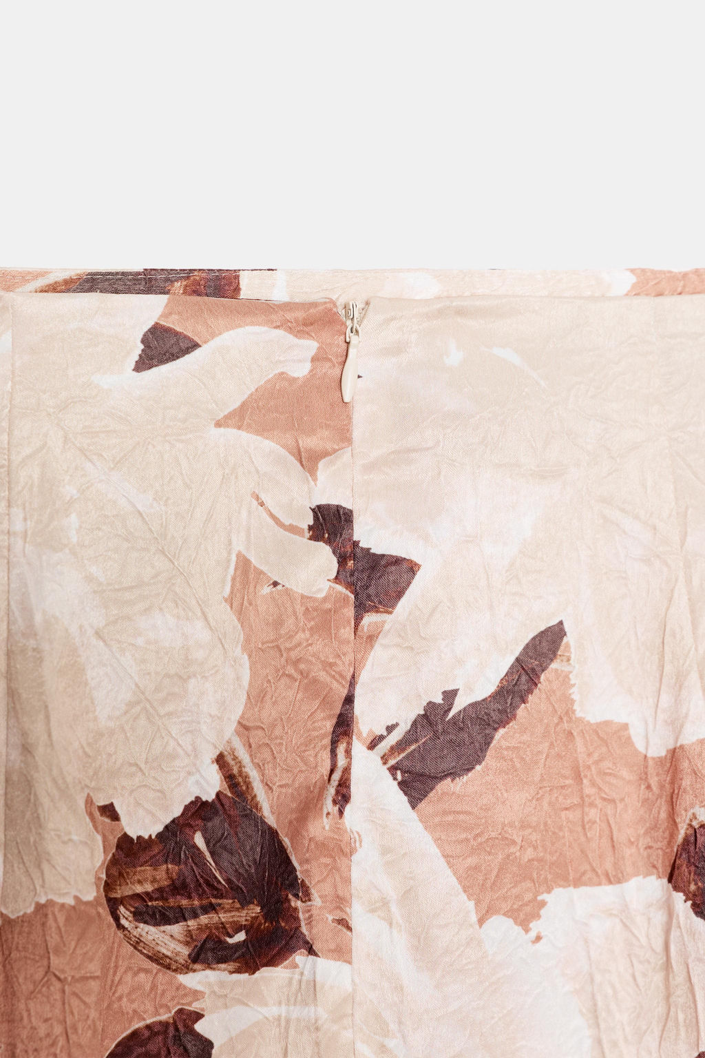 FLORAL PRINT SATIN MIDI SKIRT - Zara фото 8