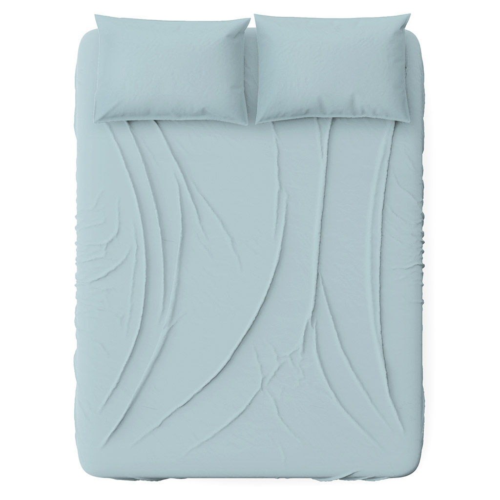 Простыня 2-х спальная "Голубая мята" 180х220см, сатин 135г/м2, хлопок 100%, упаковка "классическая" ПВХ 28х41см, "Домашняя мода" (Россия)