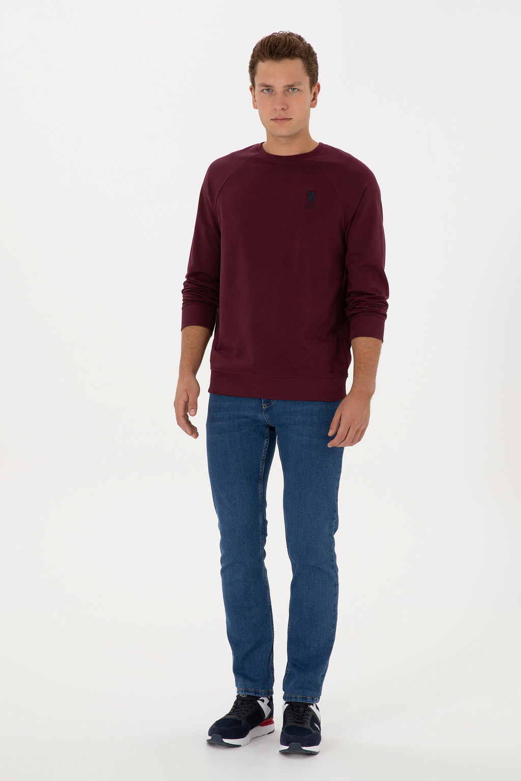 Erkek Bordo Basic Sweatshirt - U.s. polo assn фото 18