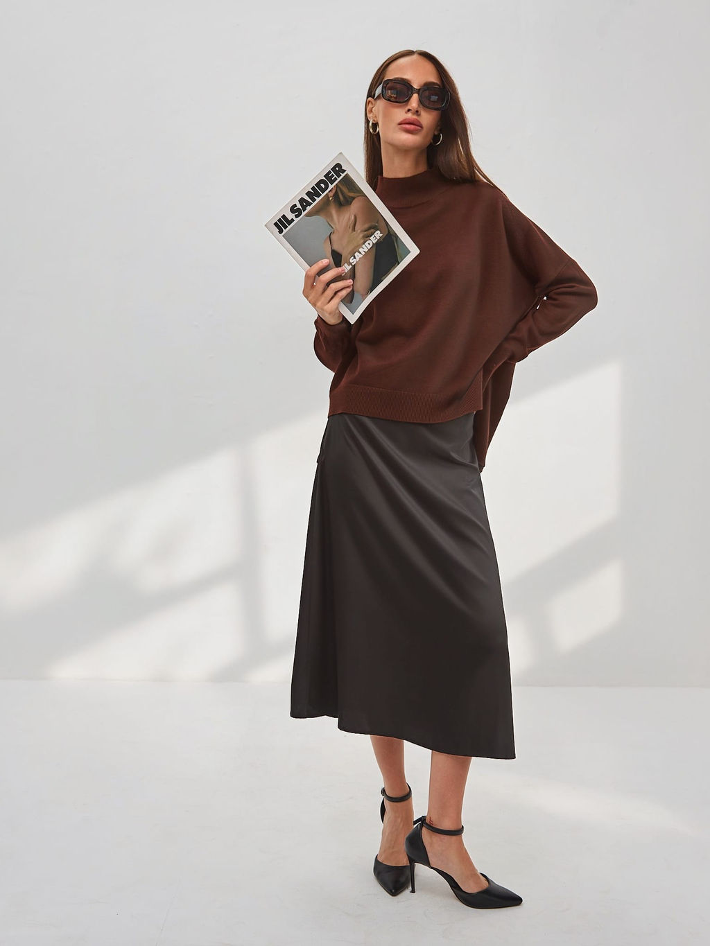 Свитер Нэлт (коричневый) One Size - Nadi bordo фото 6