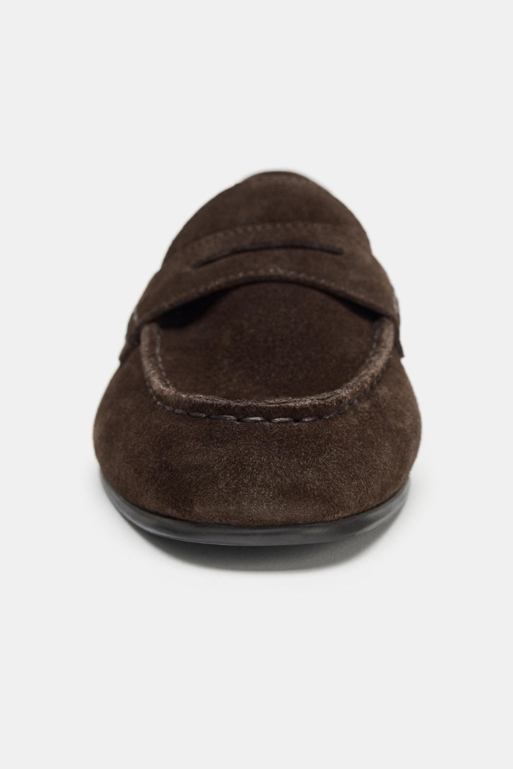 TOPSTITCHED SPLIT SUEDE LOAFERS - Zara фото 3