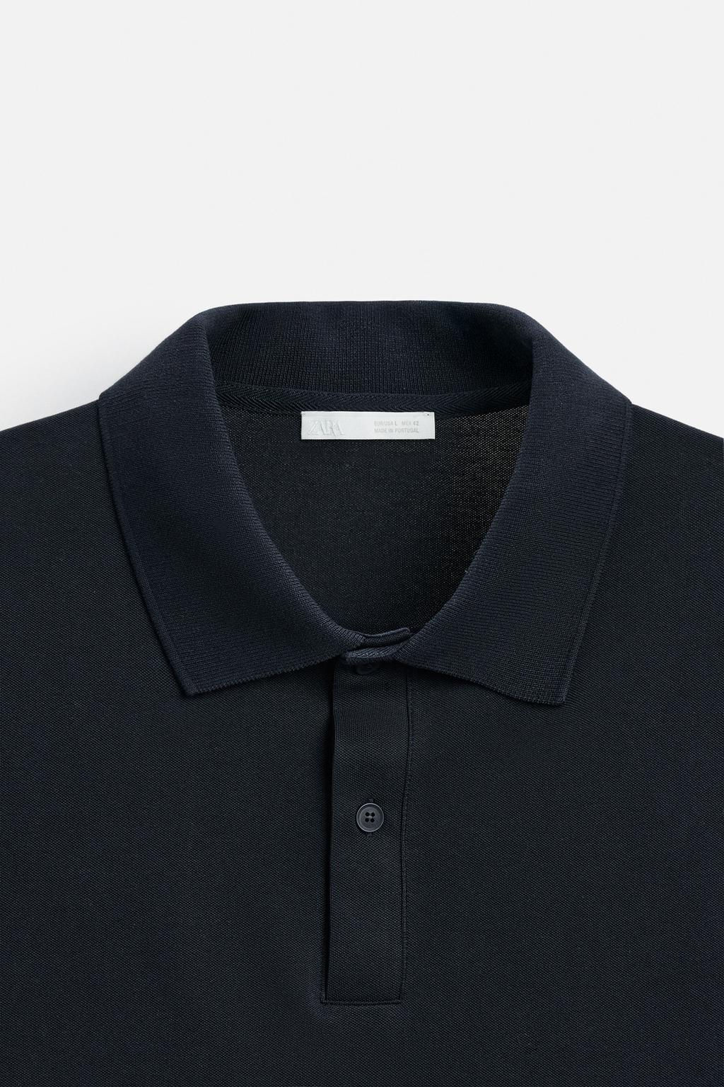 BASIC PIQUE TEXTURE POLO SHIRT - Zara фото 10