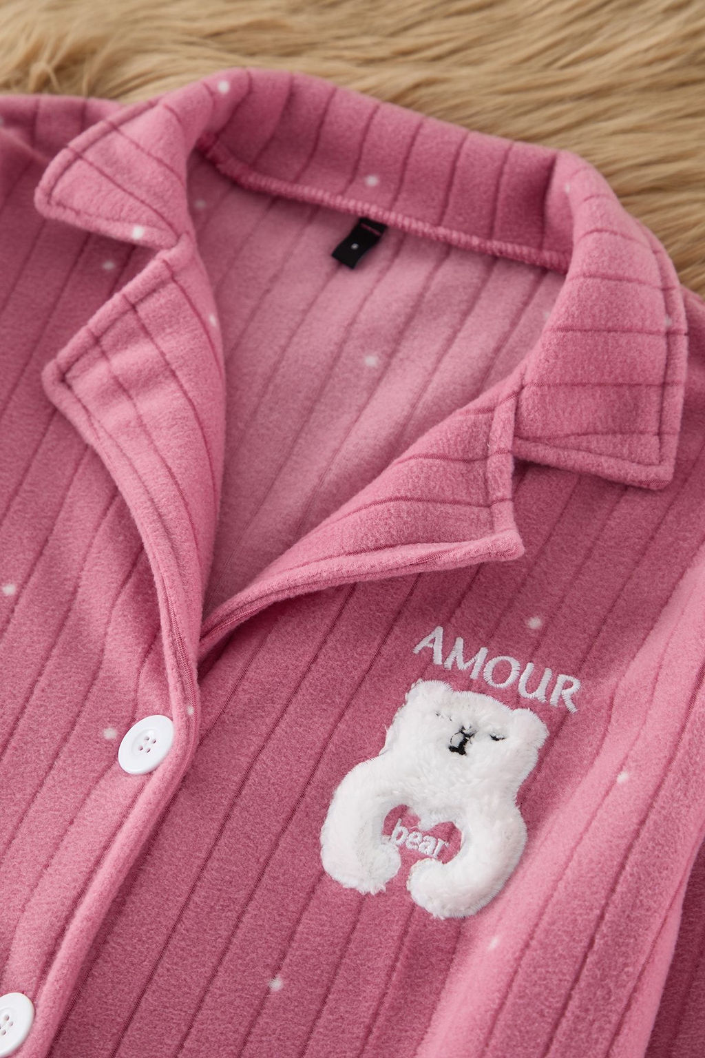 Trendyolmilla Lacivert Puantiyeli Hayvan Bask?l? Polar K?sl?k Orme Pijama Tak?m? THMAW24PT00176 фото 17