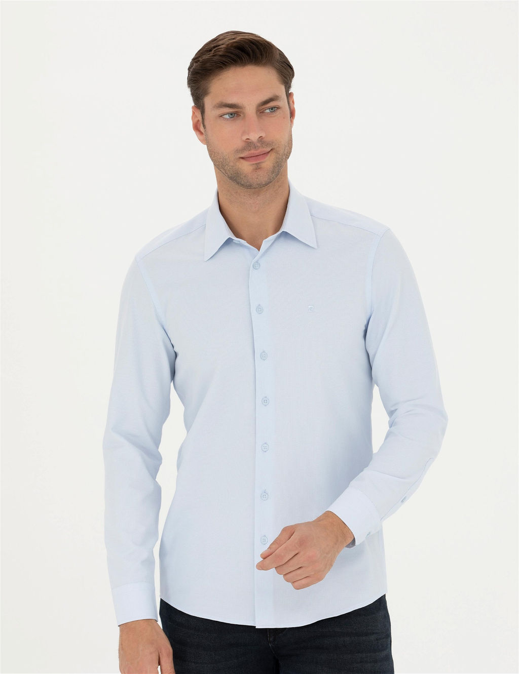 Mavi Slim Fit Uzun Kollu G_mlek