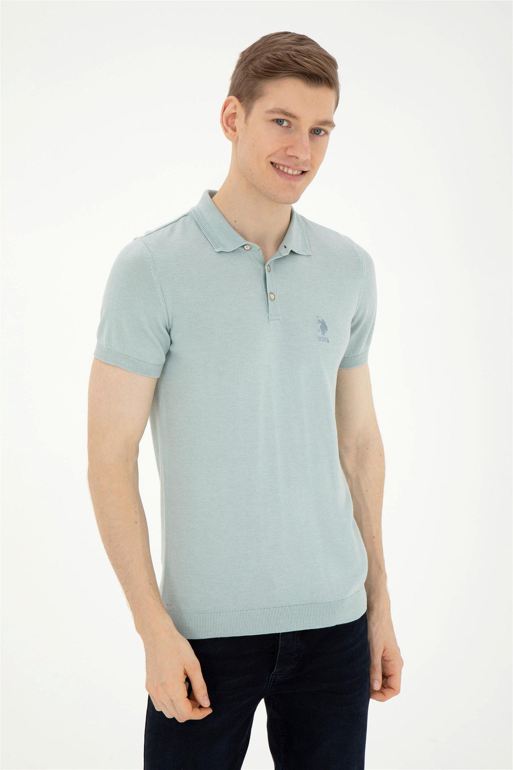 Мужской водозеленый свитер - U.s. polo assn фото 3