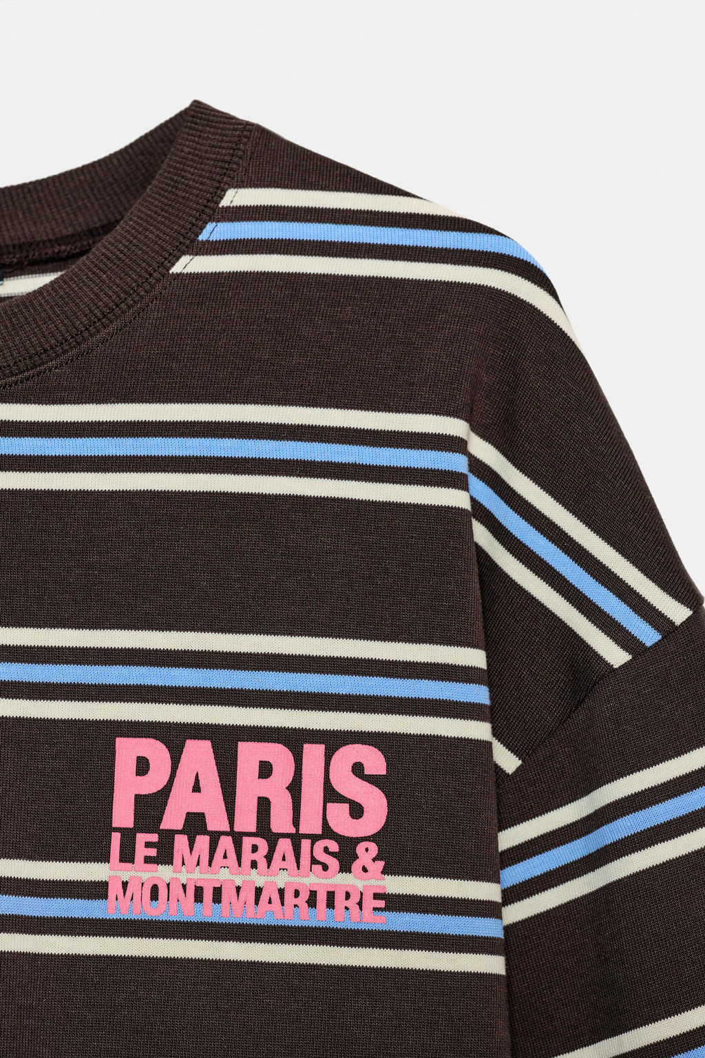 STRIPED T-SHIRT WITH TEXT - Zara фото 6