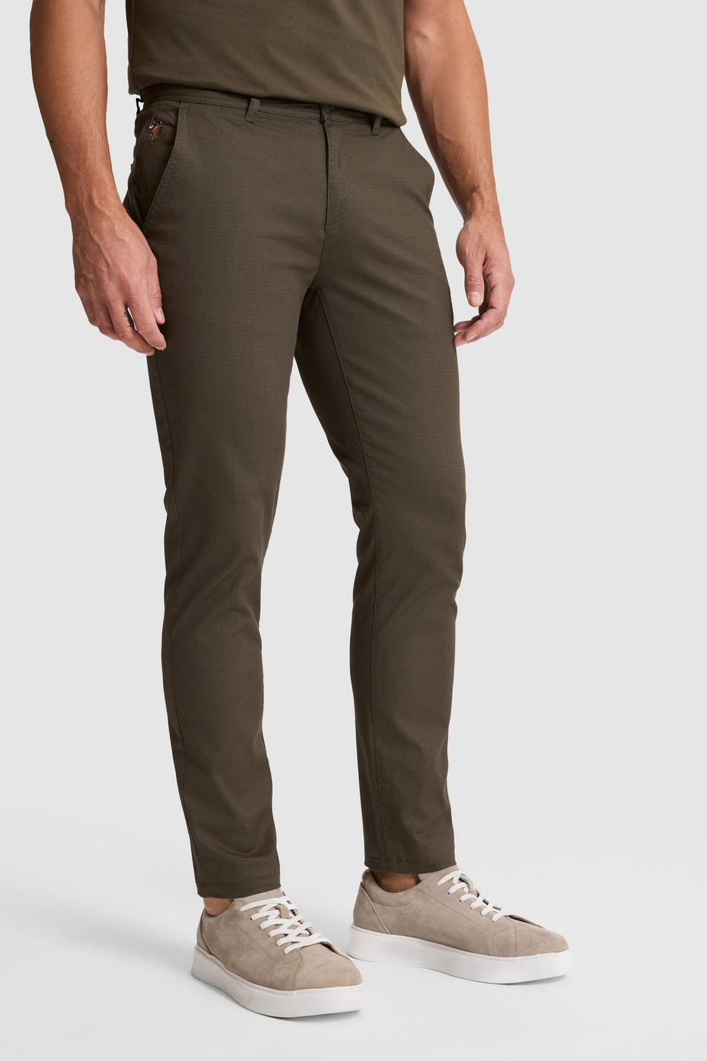 Erkek Koyu Haki Kanvas / Chino Pantolon