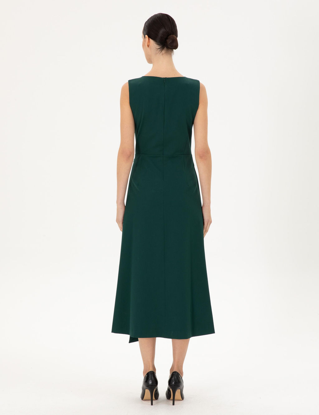 Koyu Ye_il Regular Fit Dokuma Elbise - Pierre cardin фото 4