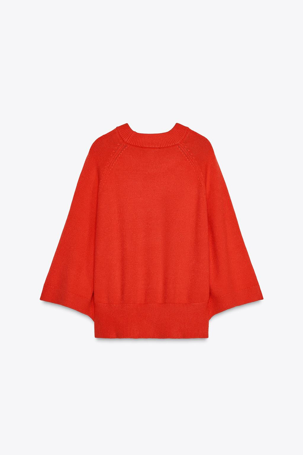 KNIT SWEATER WITH WIDE SLEEVES - Zara фото 6
