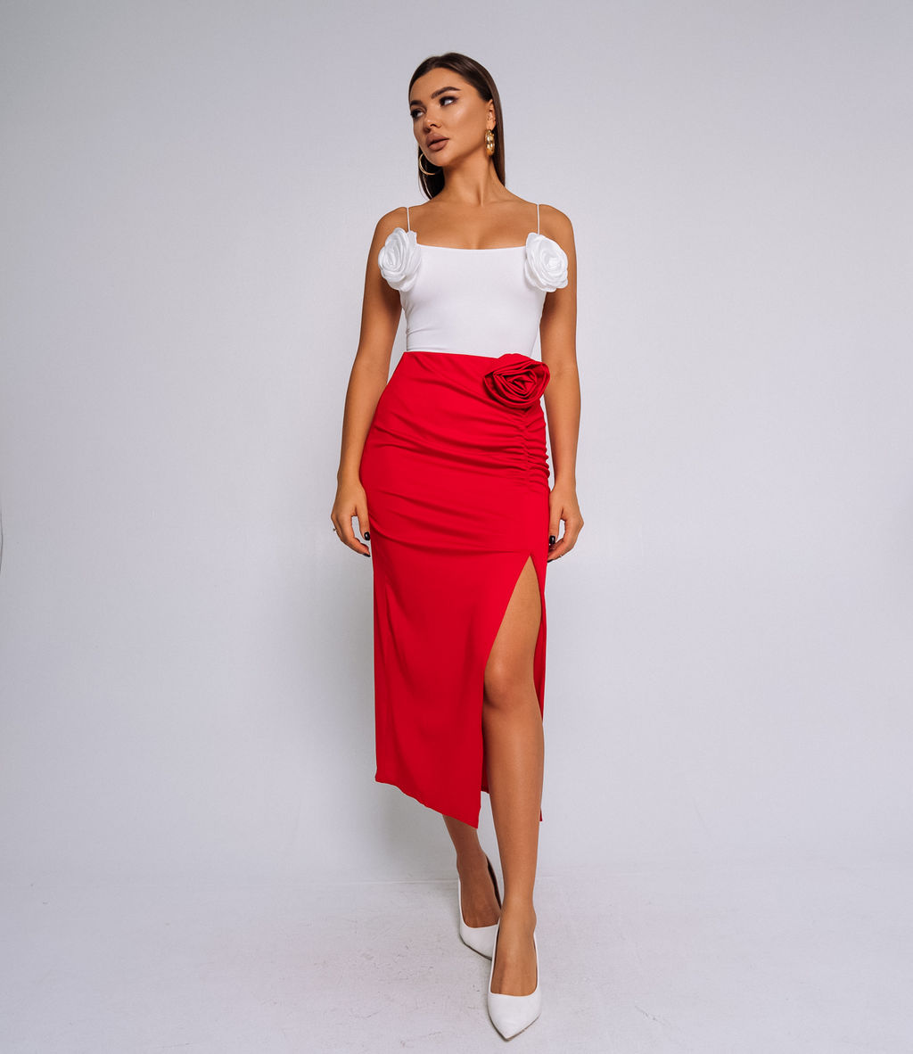 Юбка #БШ2710, красный - Dommod фото 2