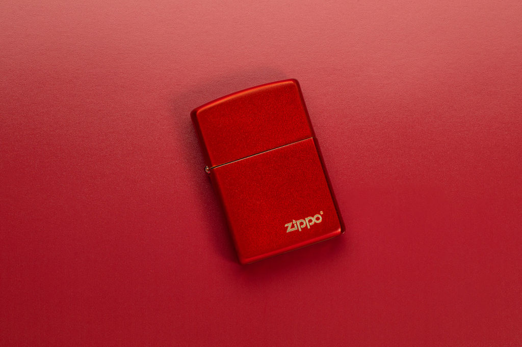 Зажигалка ZIPPO Логотип с металлизированным красным покрытием | Logo Metallic Red 49475ZL  фото 12