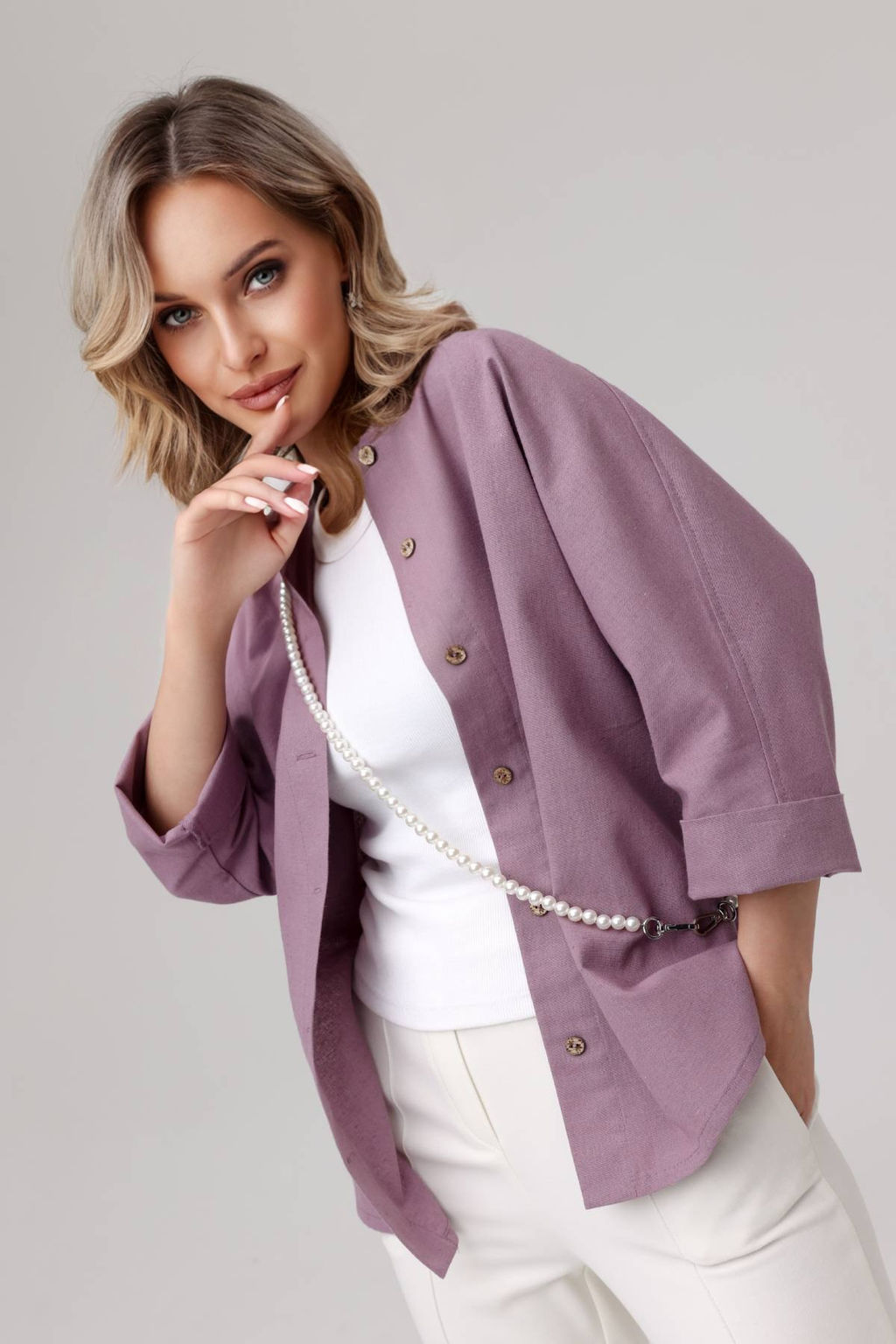 Блузка 4280/02/Пыльно-сиреневый - Rise фото 2