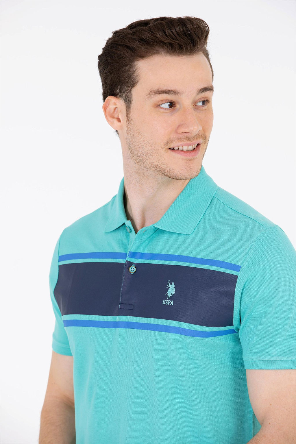 U. S. Polo Assn Мужская мятная футболка-поло - U.s. polo assn фото 10