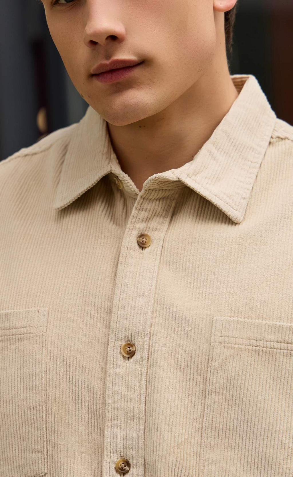 Рубашка вельвет F221-0470 l.beige - Primm фото 3