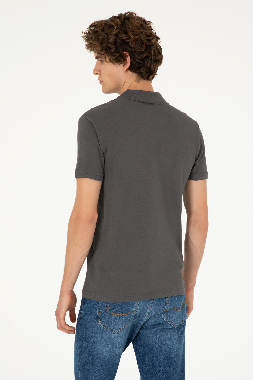 Мужская базовая футболка антрацитового цвета Неожиданная скидка в корзине - U.s. polo assn фото 5