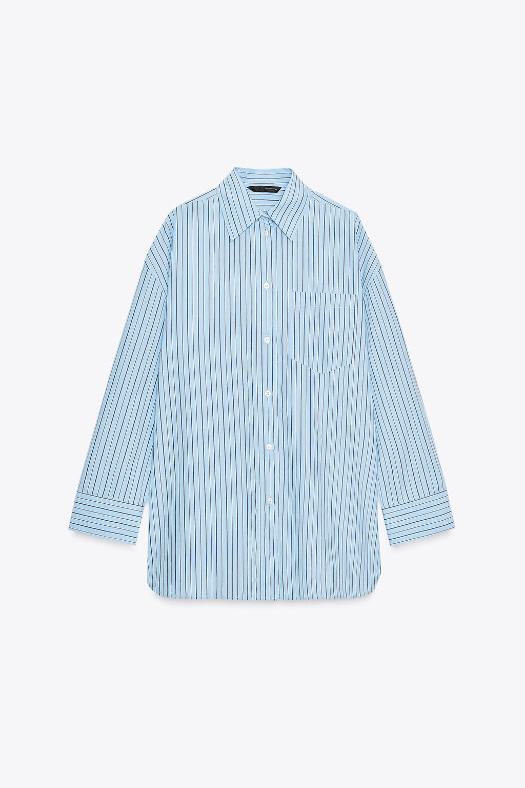 OVERSIZE STRIPED POPLIN SHIRT - Zara фото 20