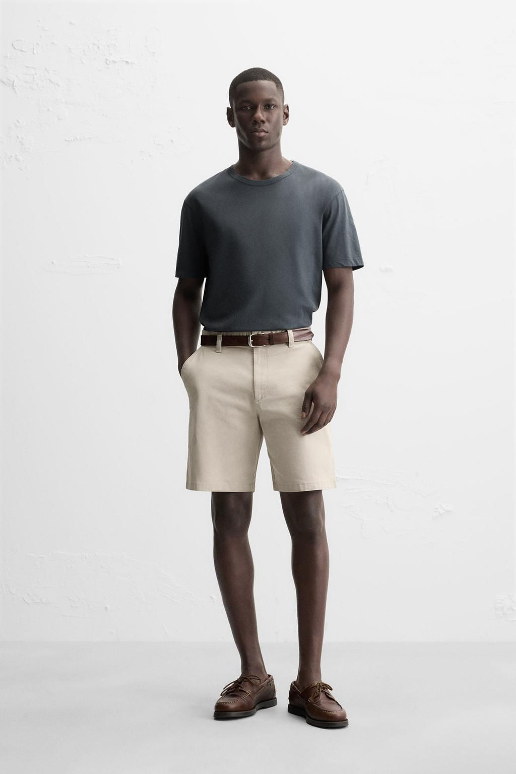 CHINO REGULAR FIT BERMUDA SHORTS - Zara фото 20