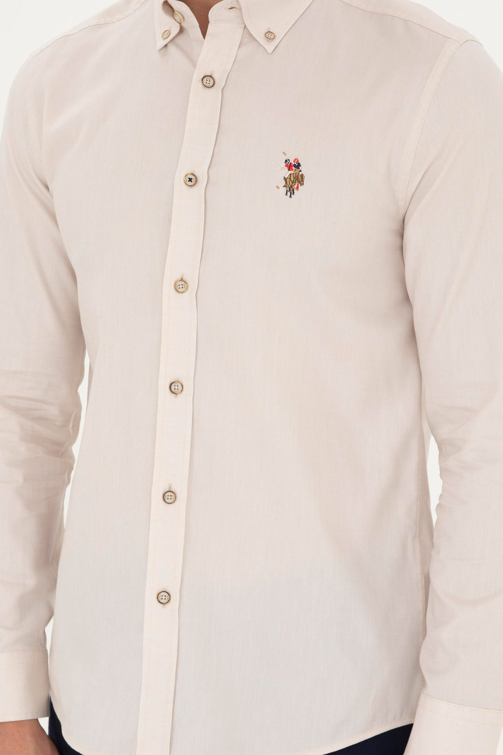 Мужская базовая рубашка с длинным рукавом Stone - U.s. polo assn фото 6