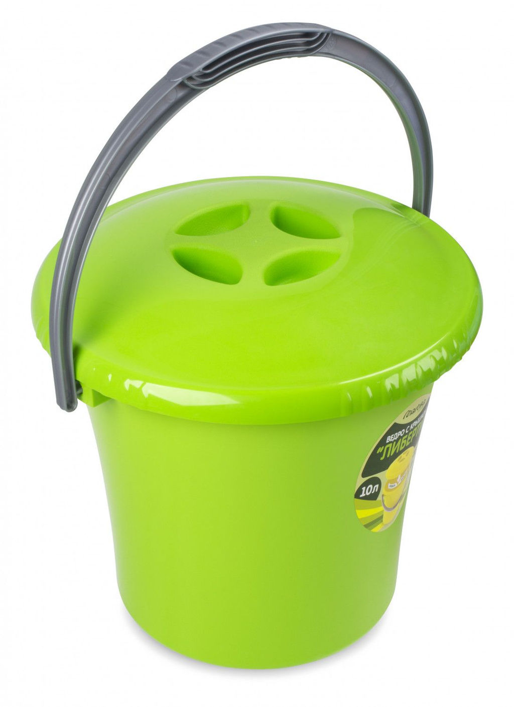 Ведро 10л с крышкой "Либерти" С604К