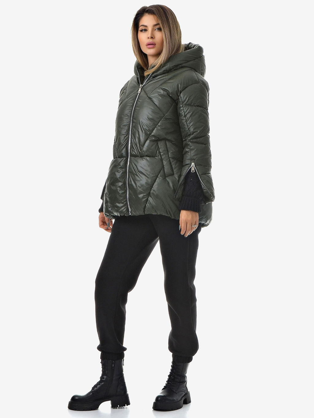 Зимняя куртка с вязанной отделкой - А+б коллекция фото 2