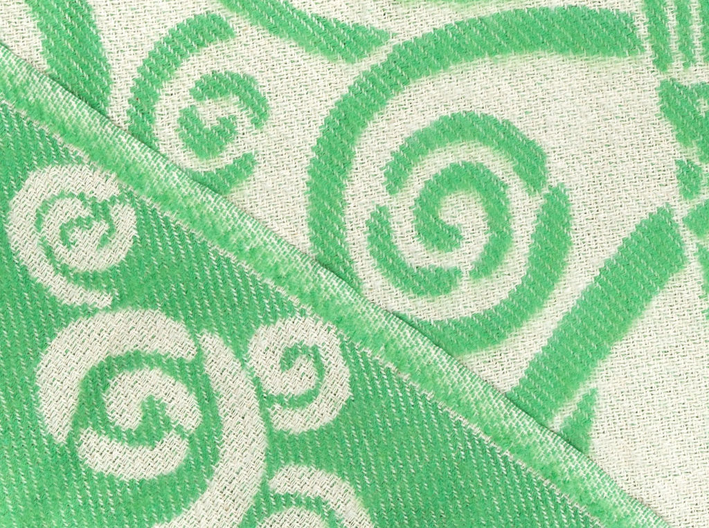 Плед хлопковый 170*200 жаккард Дерево цв 8 салат