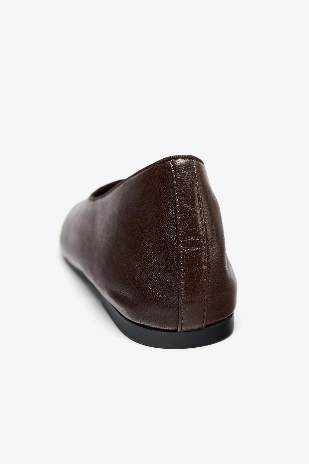LEATHER BALLERINAS - Zara фото 7