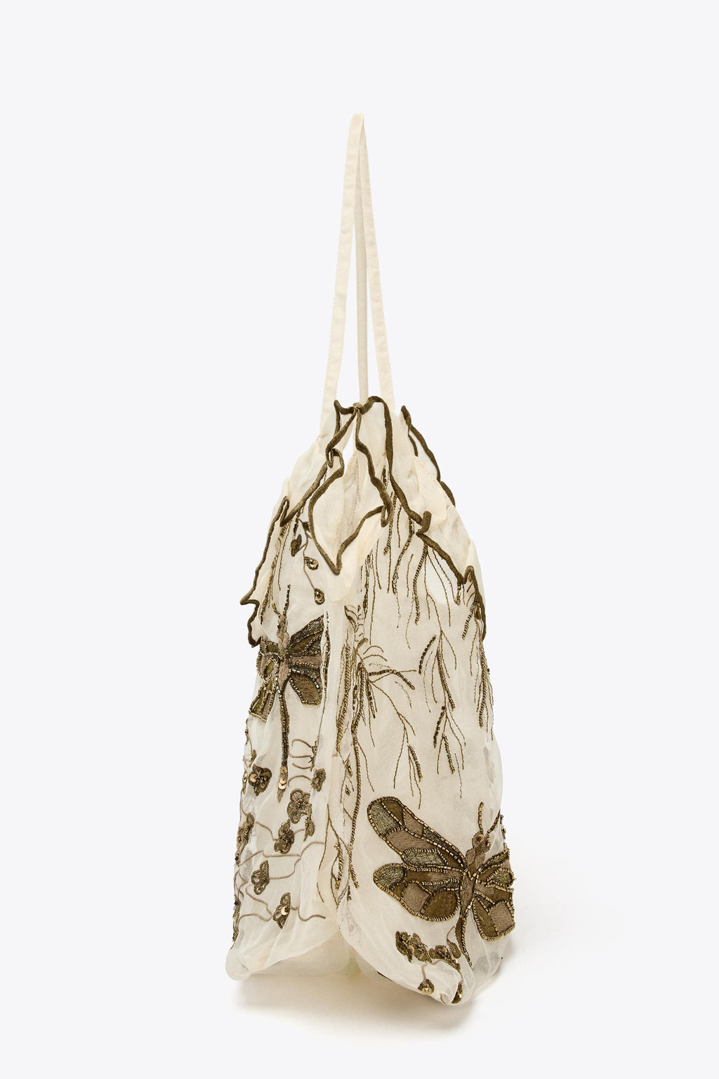 EMBROIDERED DETAIL TOTE BAG - Zara фото 5