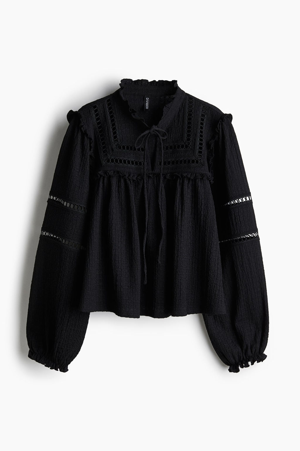 Blusa oversize con ribetes de volante - H&m фото 4