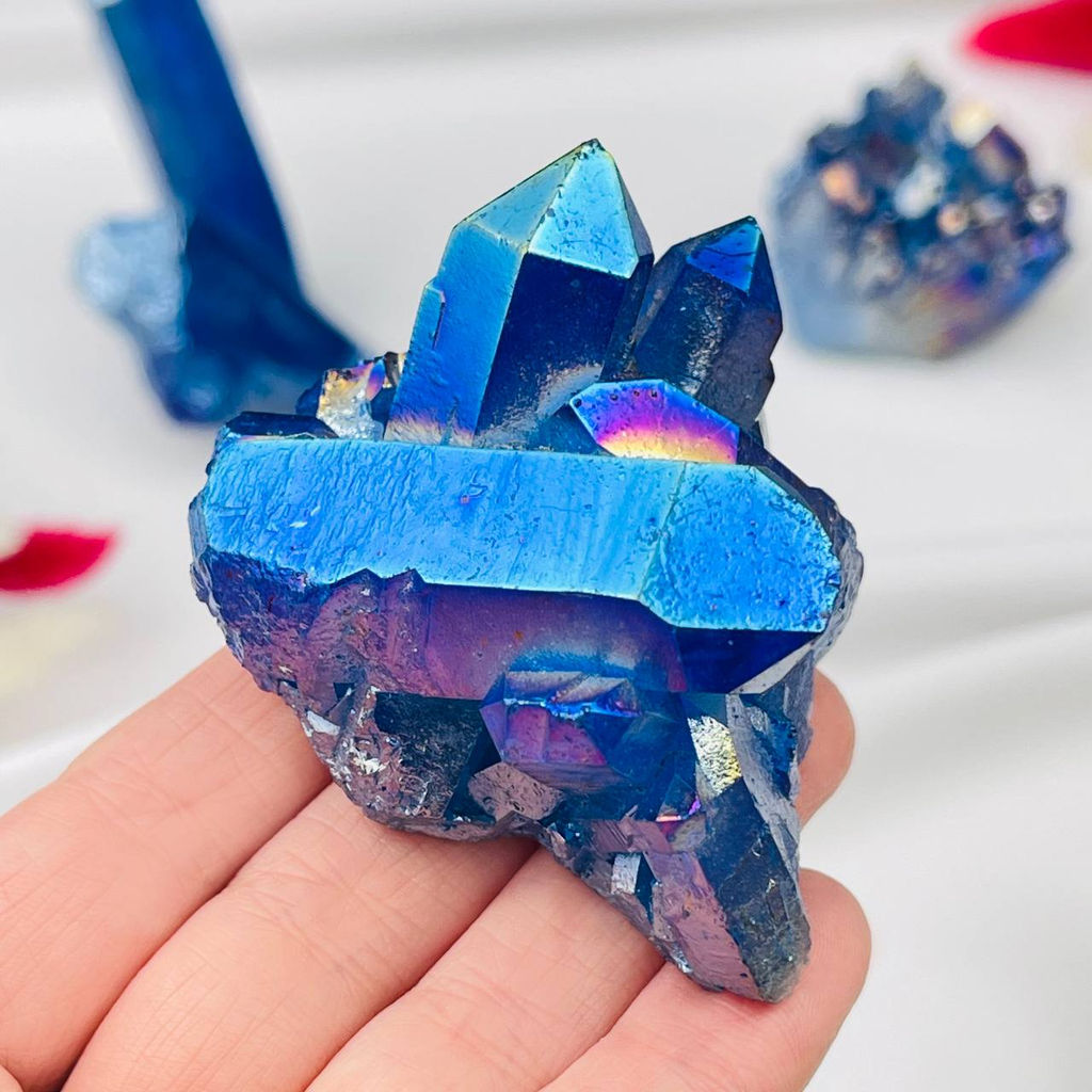 Друза из Горного Хрусталя (титан.покрытие) - Радуга самоцветов фото 2