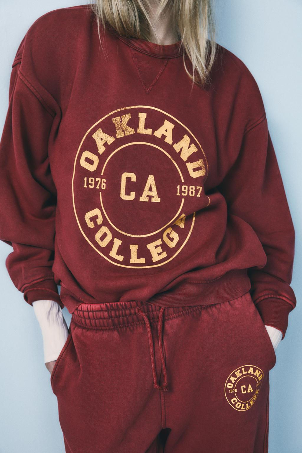 FADED VARSITY SWEATSHIRT - Zara фото 2