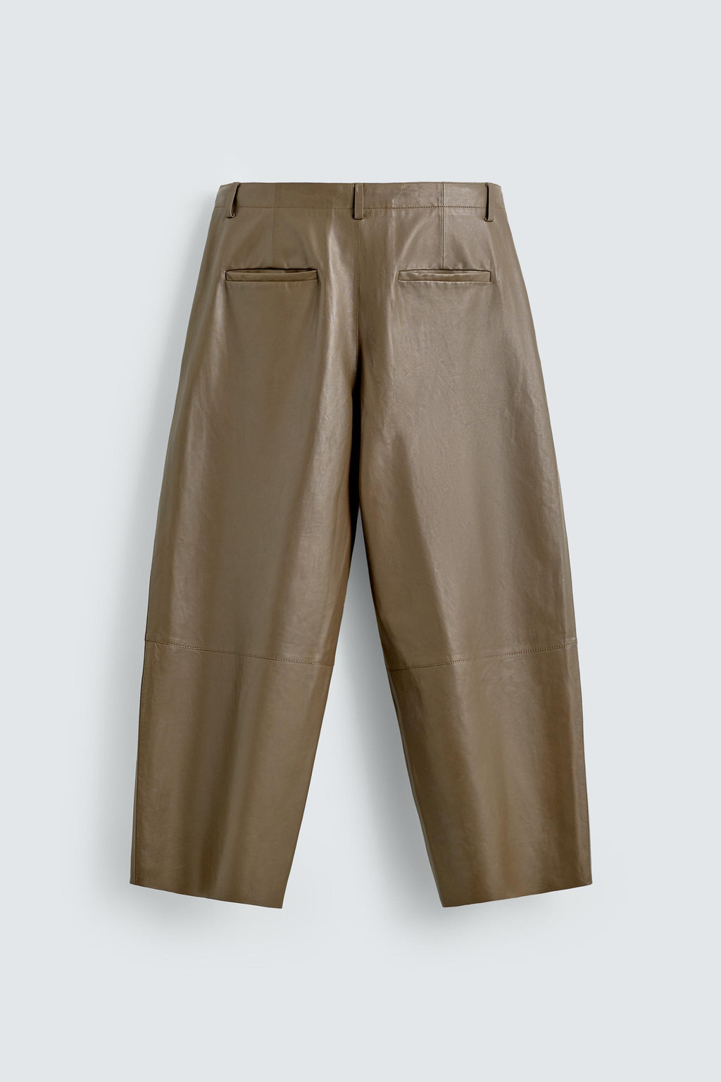 PANTAL?N BALLOON FIT PIEL / Beige - Zara фото 18