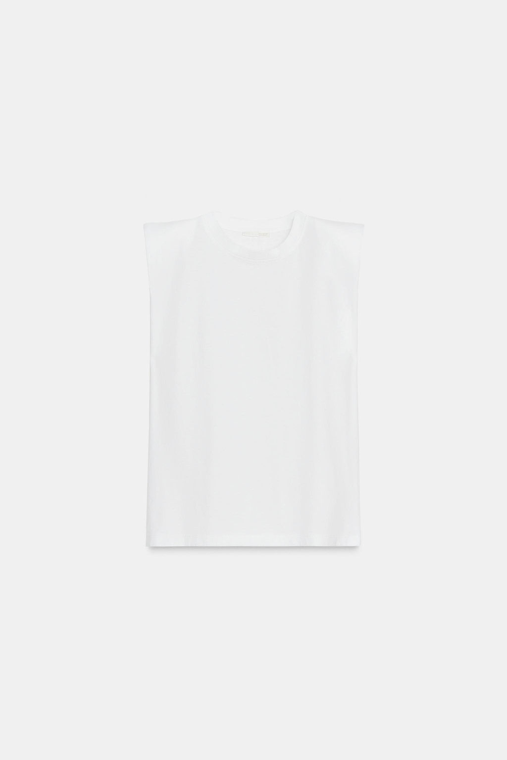 SLEEVELESS SHOULDER PAD T-SHIRT - Zara фото 17