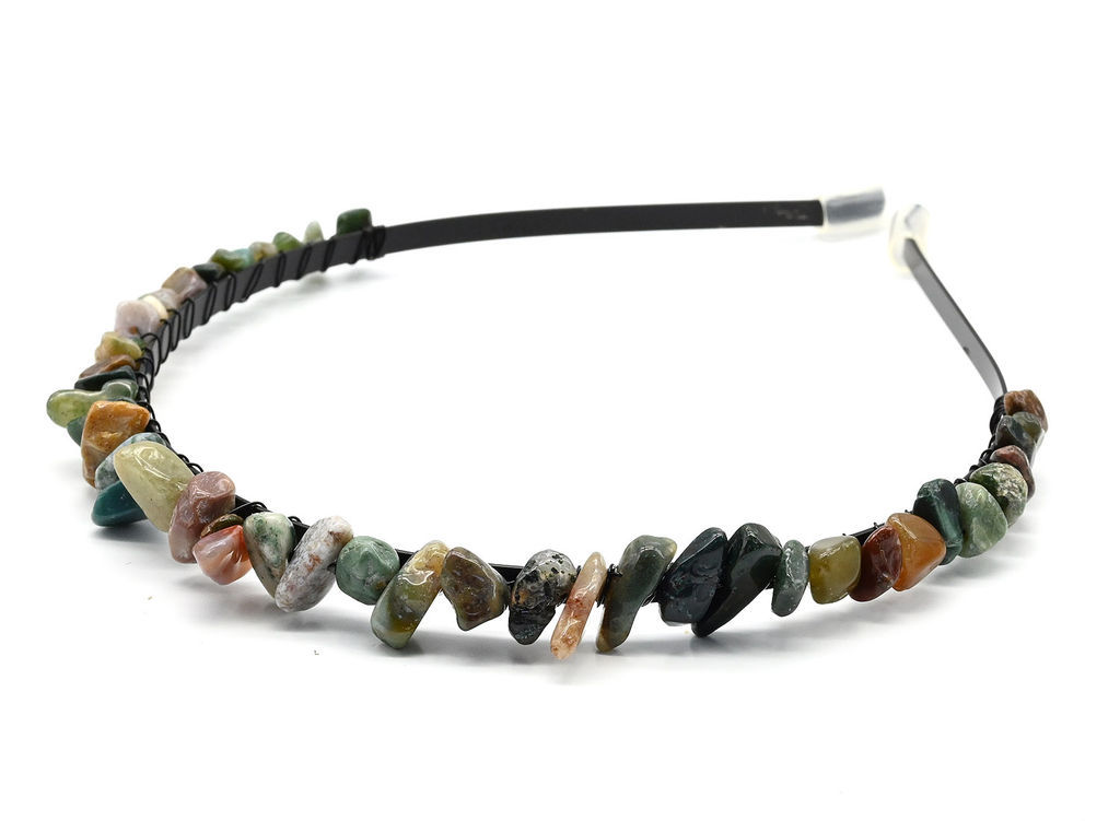 Ободок на голову женский с яшмой