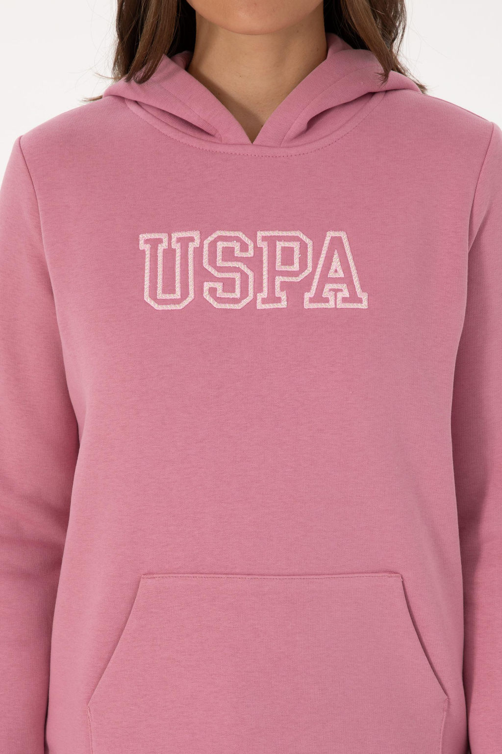 Kad_n Koyu Pembe _ardonlu Kap__onlu Basic Sweatshirt - U.s. polo assn фото 6