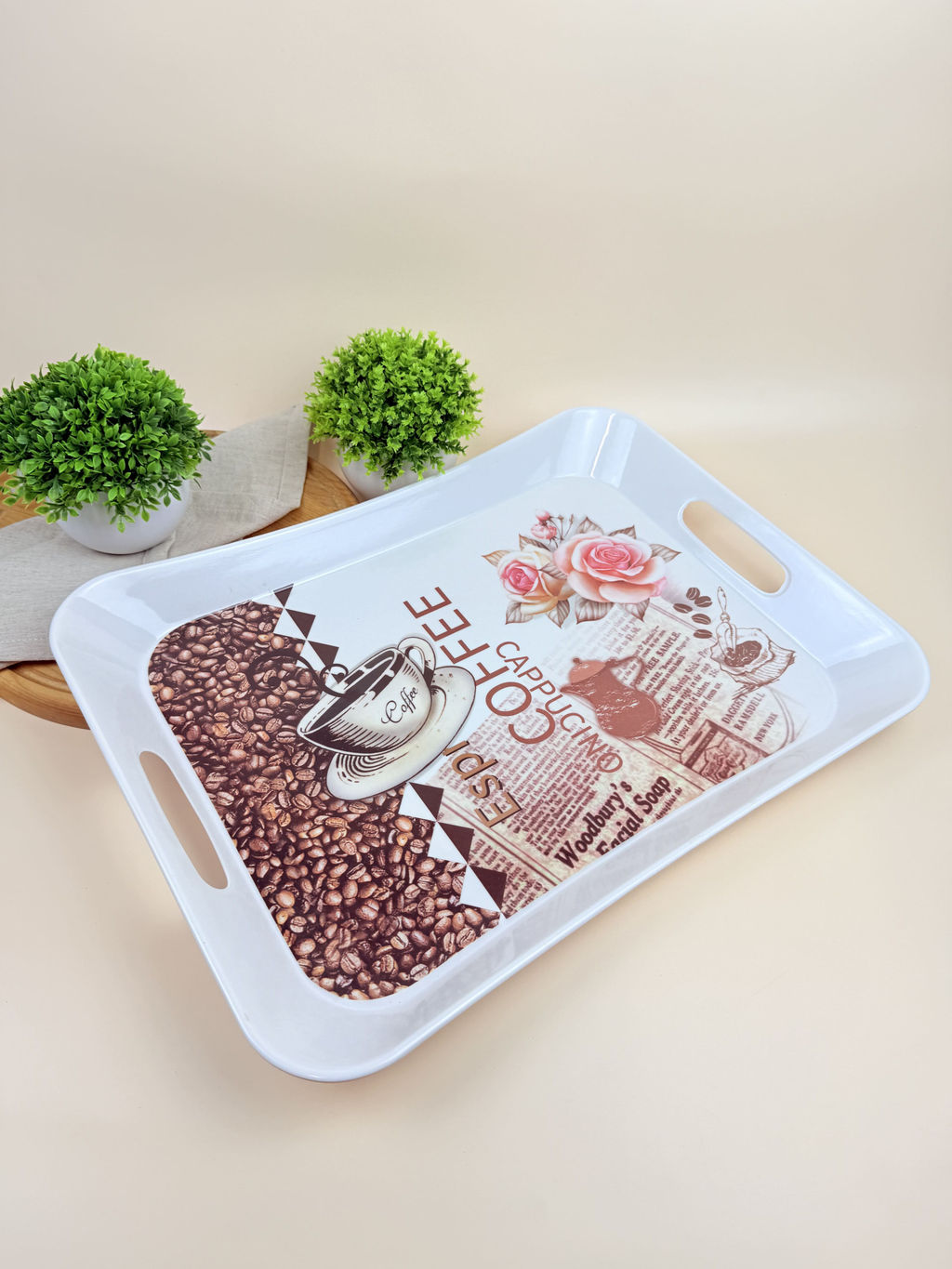 Поднос 42*30 см, 75861 прямоуг. микс пластик