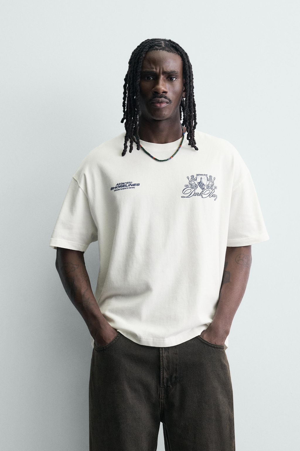 CAMISETA ESTAMPADOS COMBINADOS / Blanco roto - Zara фото 2