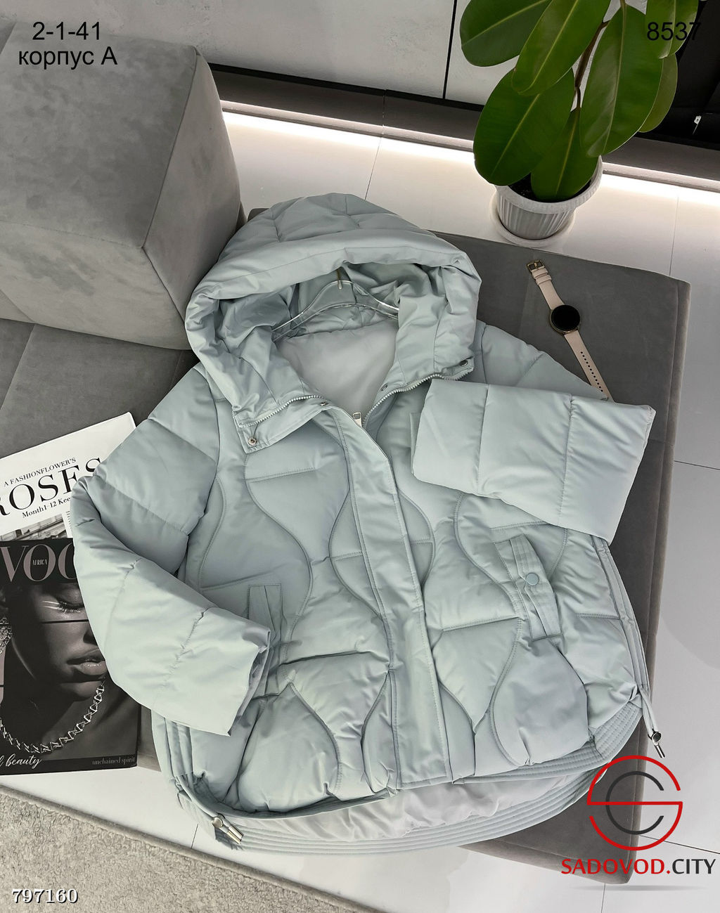 Куртка женская большого размера с капюшоном - Bruno фото 5