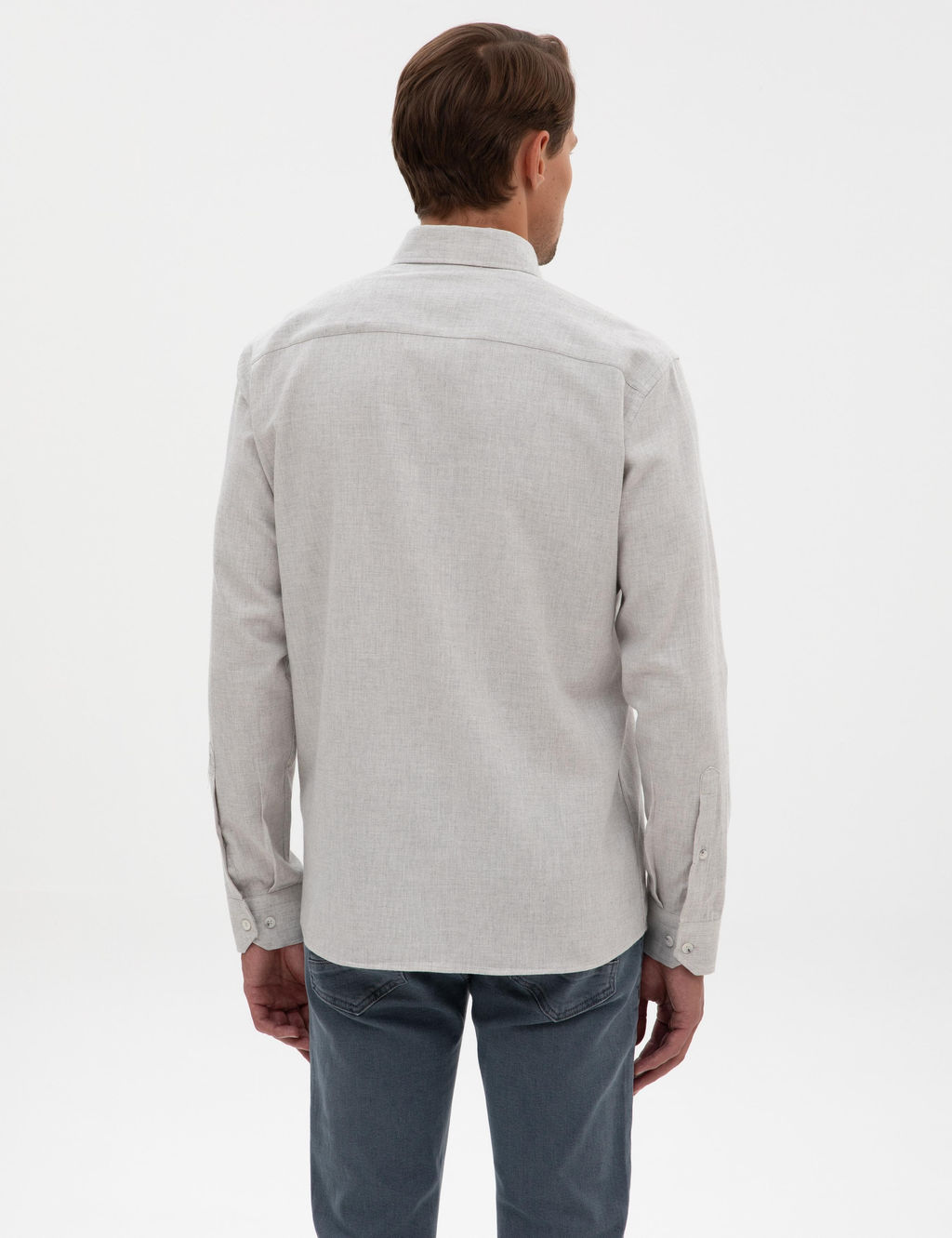 A__k Gri Regular Fit Uzun Kollu G_mlek - Pierre cardin фото 5