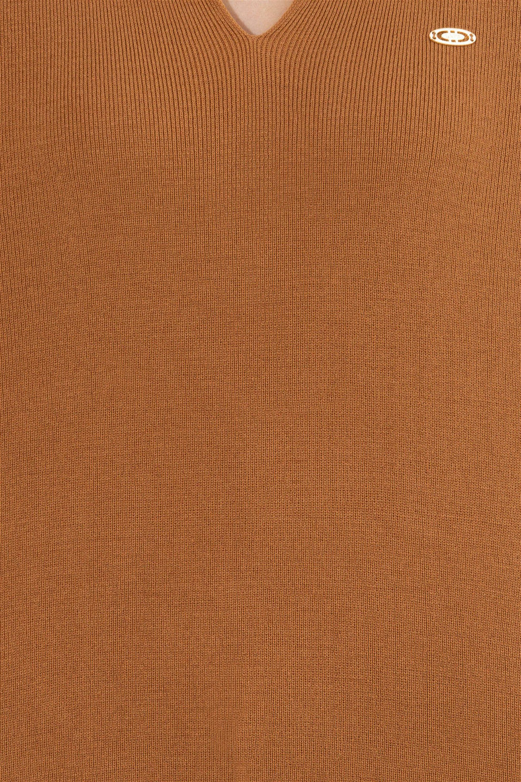 U. S. Polo Assn Женский свитер светло-коричневого цвета с v-образным вырезом меланжевого цвета - U.s. polo assn фото 12