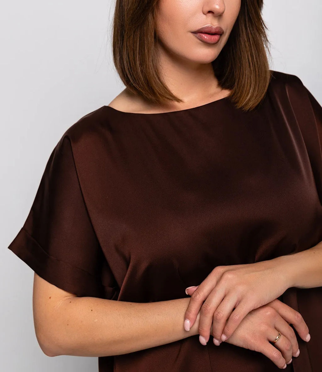 Блуза #ОБШ2830, шоколадный - Dommod фото 5