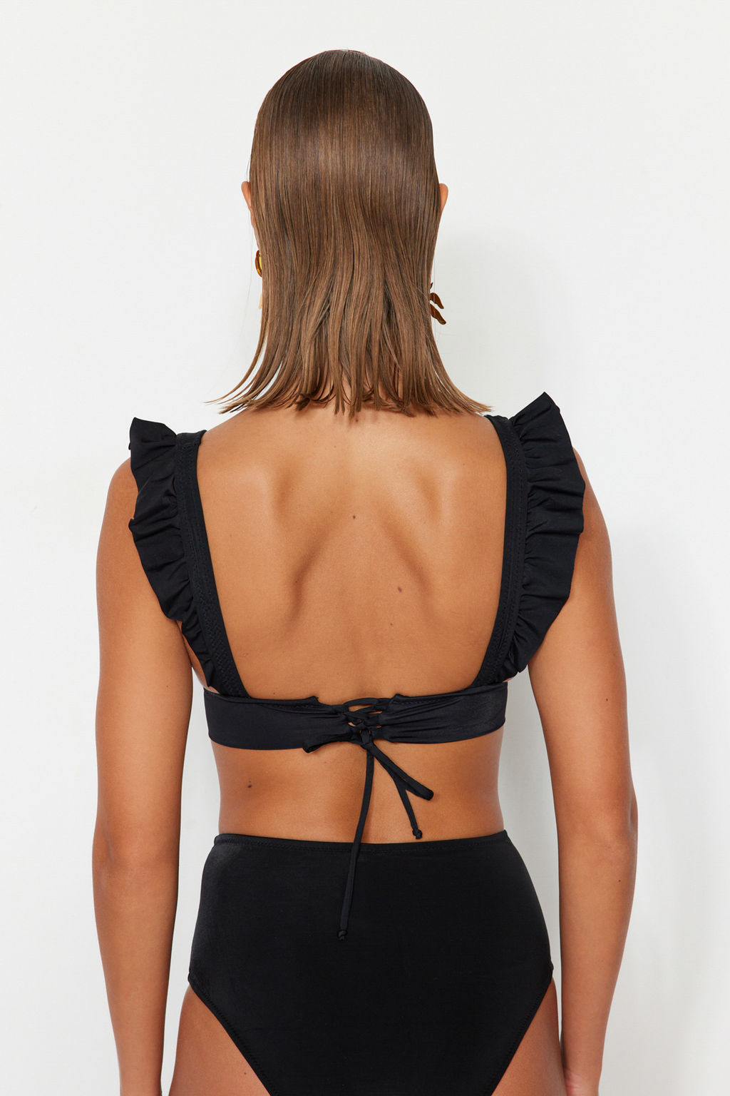TRENDYOLMILLA Siyah Ucgen F?rf?rl? Bikini Ustu TBESS21BU0056  фото 6