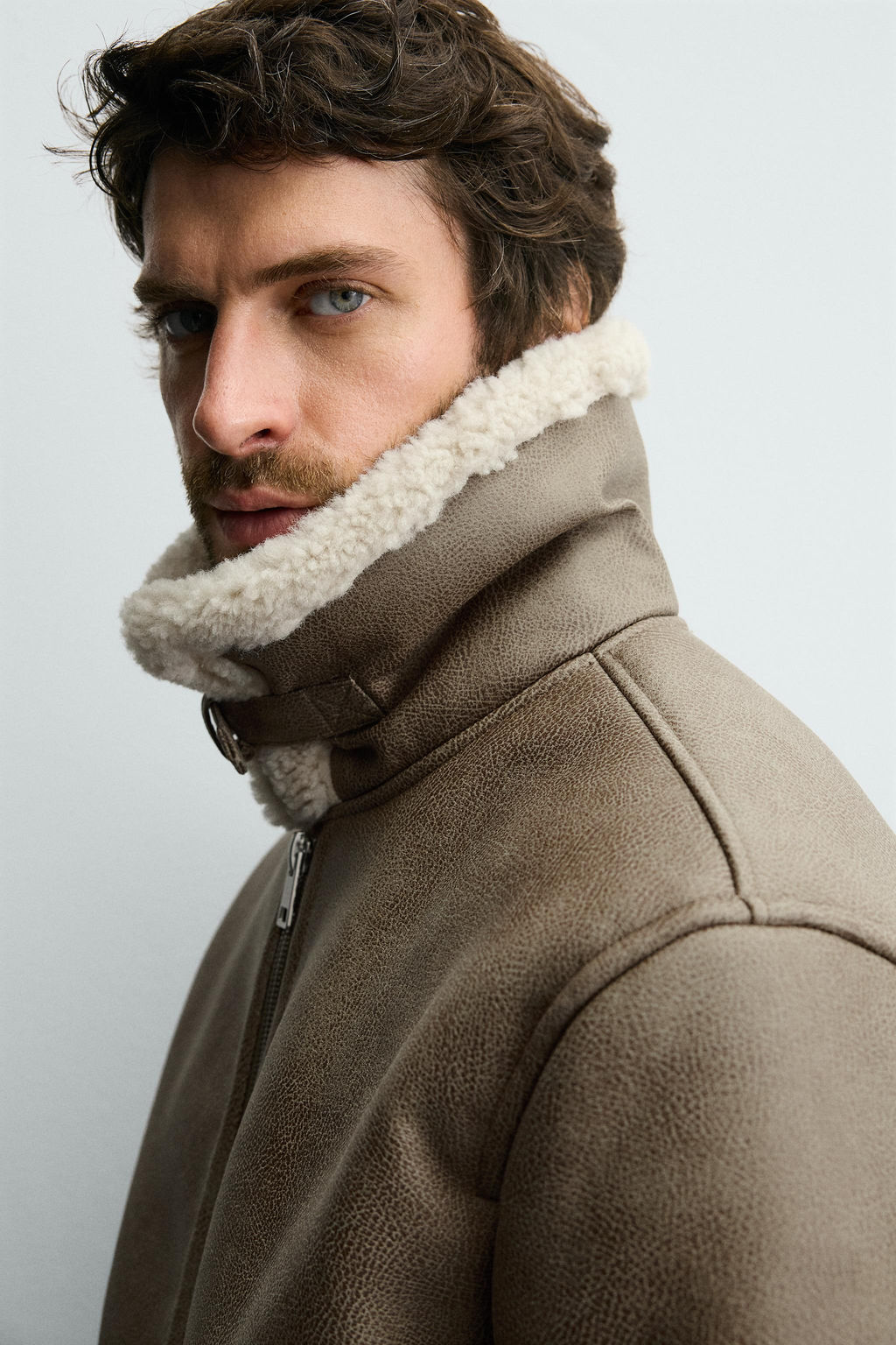 DOUBLE-FACED FAUX LEATHER JACKET - Zara фото 7