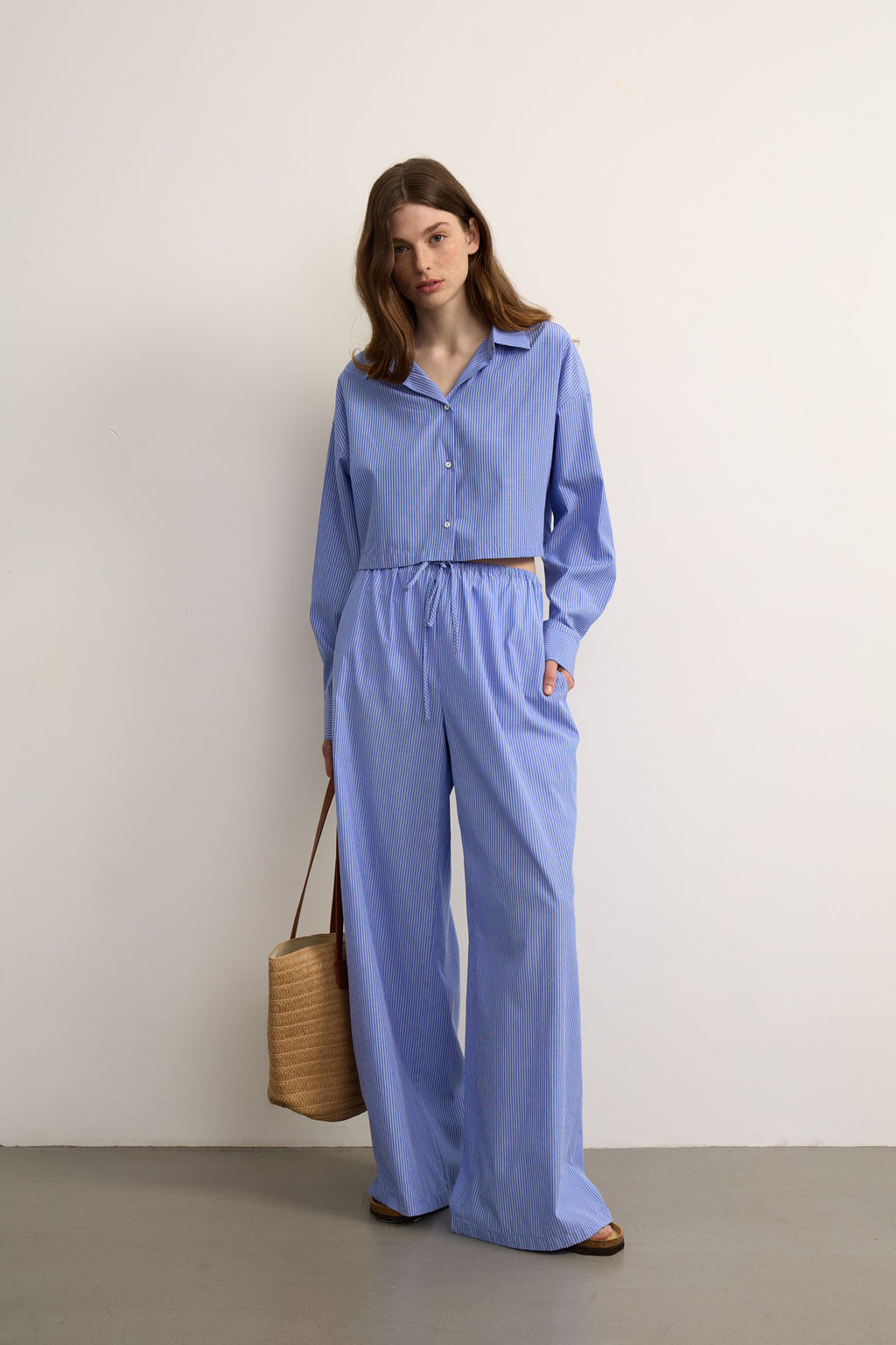 Рубашка укороченная в полоску - Mollis фото 2