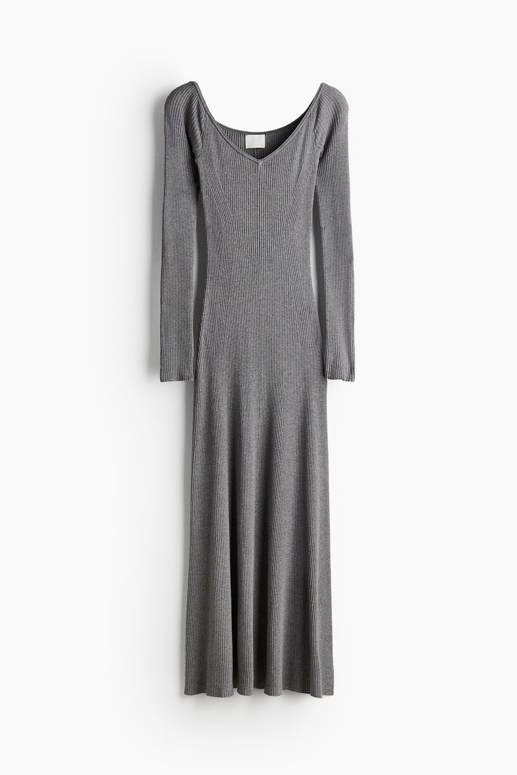 Vestido off-the-shoulder en punto de canale - H&m фото 4