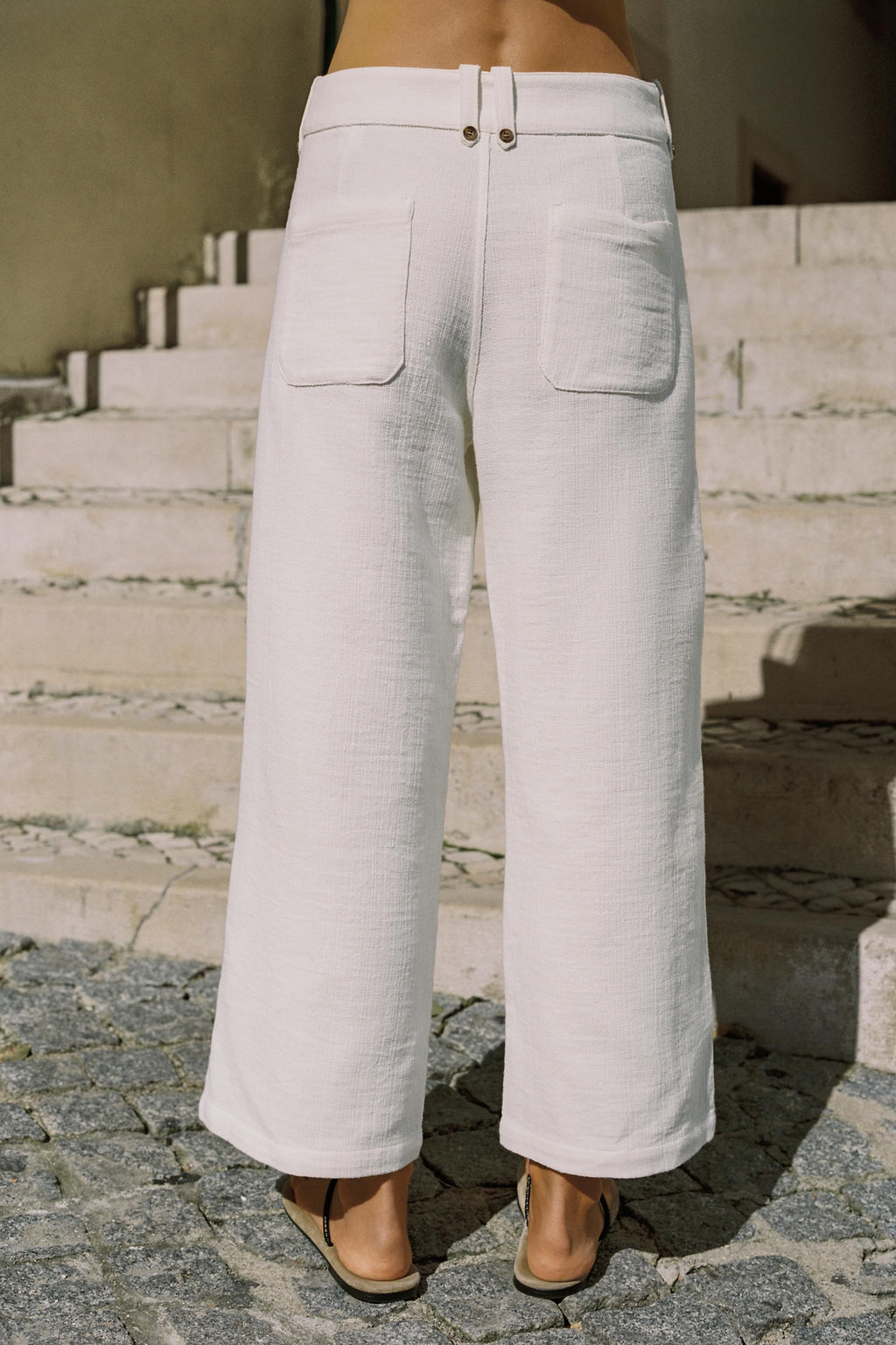 PANTAL?N CULOTTE TEJIDO R?STICO / Crudo - Zara фото 4