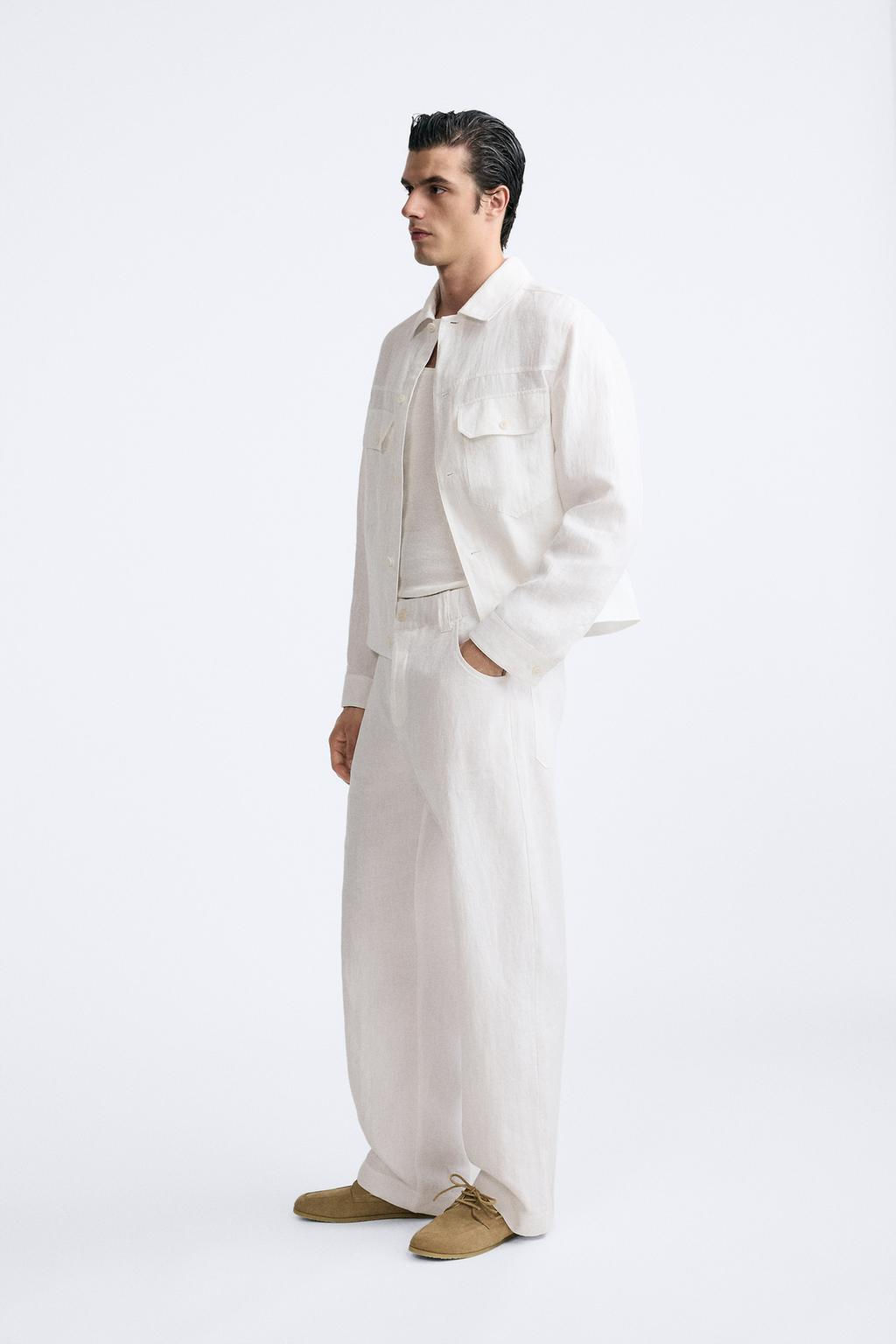 100% HEMP TROUSERS - Zara фото 4