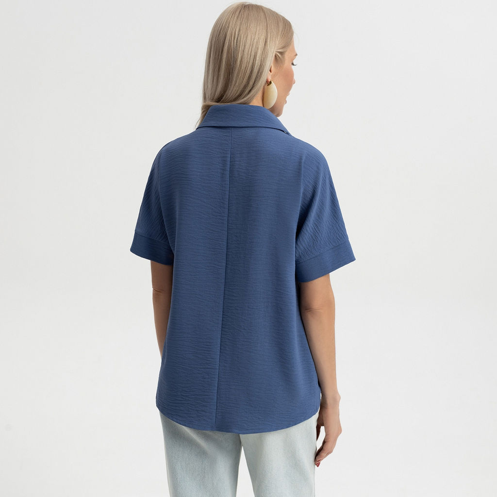 Блуза с имитацией многослойности, Роскошь быть собой (лунный свет) - Charutti фото 5