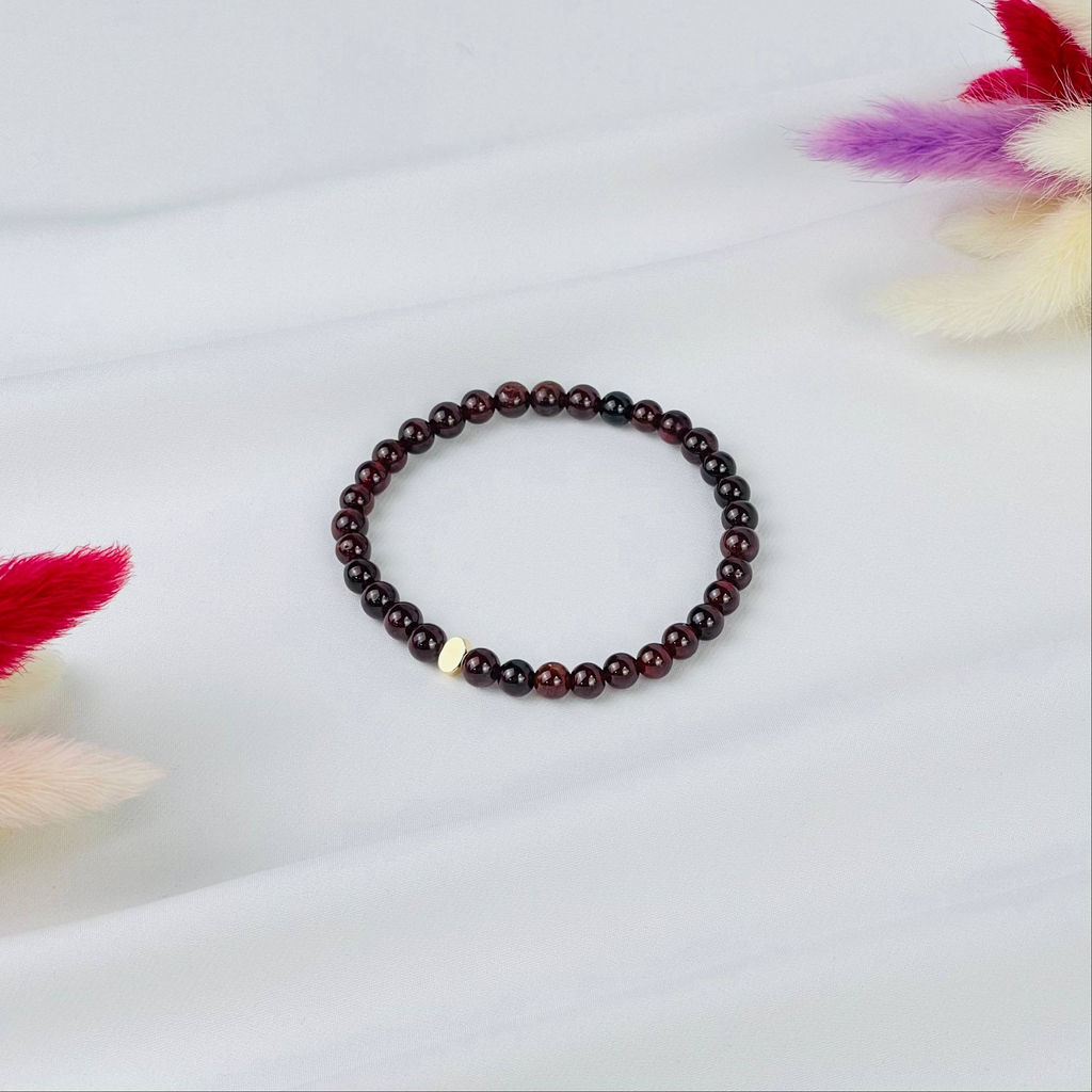 Браслет из Граната со вставкой 18 см